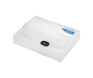 Valisette plastique Rapesco dos 6 cm - Transparente