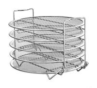 Valixirant Grille de friteuse empilable à 5 couches en acier pour déshydratation vapeur Grille de refroidissement de cuisine Économie d'espace Vertical Grille Insert de gril 20,9 x 16 cm
