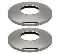Valixirant Lot de 2 rosaces de rampe pour échelle de piscine, rail de 4,1 cm, remplacement des bords et amélioration de la sécurité, finition argentée pour piscines enterrées et hors sol