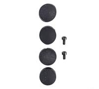 Valixirant Lot de 4 boutons de sonnette filaires de rechange vidéo en silicone avec vis, kit de pièces flexibles noires et vertes (noir)