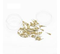 Valixirant Lot de 50 chasse-goupilles remplaçables de 0,8 mm pour enlever les maillons de montre - Outil de réparation en acier - Tête dorée - Longueur : 13 mm