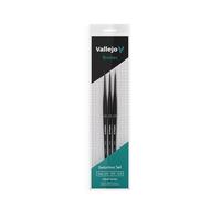 Vallejo 2990 Lot De Pinceaux Fibres Synthétiques Tailles 4/0, 3/0 & 2/0 Neuf