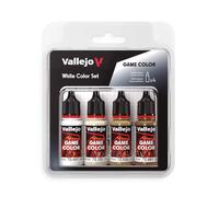 Vallejo 772386 - Lot de 4 Pots de Peinture - Blanc - 18 ML