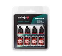 Vallejo 772390 - Lot de 4 Pots de Peinture Turquoise, 4 x 18 ML
