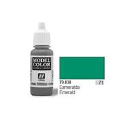 Vallejo Model Color Peinture Acrylique Verte Émeraude Mat, 18 ml, Autonivelante, Système BSL pour Modélisme et Figurines.