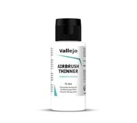 Vallejo Diluant Aérographe Incolore 60 ml - Idéal pour la dilution de peintures acryliques - Compatible avec tous les aérographes - Série 60 ml.