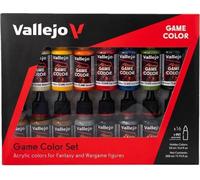 Vallejo Game Color, ensemble d'introduction 72299 : ensemble de peintures acryliques - 16 couleurs en flacons de 18 ml avec pipette - Ensemble de démarrage pour figurines de fantasy et de wargaming -