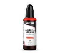 Vallejo Liquid Watercolour 33220 Light Red 32ml Peinture Aquarelle Rouge Clair