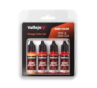 Vallejo Lot de 4 couleurs de jeu AV - Couleurs orange