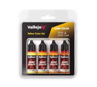 Vallejo Lot de 4 couleurs de jeu AV - Jaune