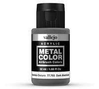 Createx Vallejo Peinture acrylique métallique Metal Color Dark Aluminium pour aérographe 32 ml