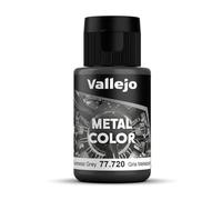 Vallejo Metal Color Peinture Acrylique Gris Métallique pour Aérographe, 32 ml, Idéale pour le Modélisme et les Maquettes.