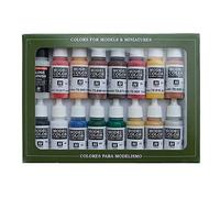 Vallejo Model Color American Revolution Lot de 16 pots de peinture acrylique Couleurs assorties