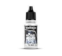 Vallejo Model Color Peinture Acrylique Gris (White Grey) Mat, 18 ml, Autonivelante, Système BSL pour Modélisme et Figurines.
