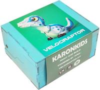 Vallejo Model Color - Set de peinture acrylique Karonkids Velociraptor. Kit de démarrage comprenant 5 couleurs en flacons de 18 ml, une figurine, 2 pinceaux et une boîte en bois pour la peinture de fi