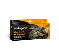 Createx Vallejo – Set peinture acrylique Model Color Rouille et Tâches – Kit 8×18 ml mat