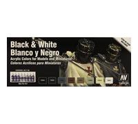 Vallejo Modèle De Peinture Acrylique Noir Et Blanc De Couleur ? Couleurs Assorties (Lot De 8)-Vanguards