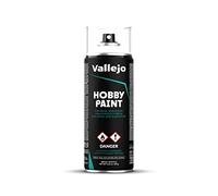 Vallejo Peinture en Spray Blanc 400 Ml - Imprimante pour Modélisme et Maquettes - Fini Mat Autonivelant - Capa Base Aerosol avec 2 Diffuseurs