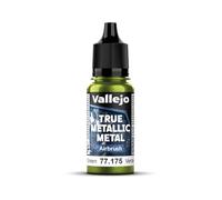 Vallejo Peinture Métallique True Metallic 175-18ml Vert Ambre pour Aérographe, Finition Homogène, Idéale pour Modélisme et Loisirs Créatifs