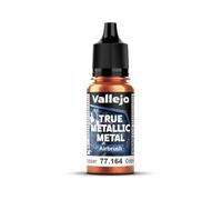 Vallejo Peinture Métallique True Metallic 18ml Cuivre Ancien, Formulation pour Aérographe, Finition Homogène et Couleur Intense
