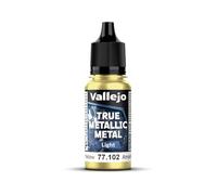 Vallejo Peinture Métallique True Metallic Radiant Yellow 18 ml, Fini Lumineux, Idéal pour Dégradés et Mélanges, Application au Pinceau, Parfait pour Modélisme et Loisirs Créatifs