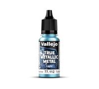 Vallejo Peinture True Metallic Metal HYDRA TURQUOISE 18ml, Fini Lumineux, Idéal pour Dégradés et Mélanges, Application au Pinceau, Parfait pour Modélisme et Loisirs Créatifs