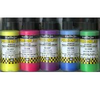 Createx Vallejo Peinture Premium 60 ml Fluorescent Lot de 5