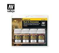 Createx Vallejo - Set de pigments Effets oxydation et corrosion, 4x35 ml, tutoriel inclus