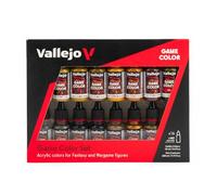 Vallejo Set de Couleurs New Game Cuir & Métal, 16 Flacons