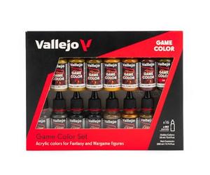 Vallejo Set de Couleurs New Game Cuir & Métal, 16 Flacons