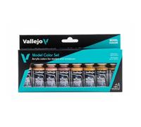 Vallejo Set de Peinture Acrylique Couleurs Peau et Visage. Kit de 8 Couleurs Fini Mat en Bouteilles de 18 ml avec Compte-gouttes pour Tons de Peau et Chair sur Figurines.