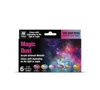 Vallejo Set de Peinture Acrylique The Shifters - 6 Couleurs Métallisées pour Aérographe - 17 Ml - Idéal pour Peindre Figurines de Fantaisie et Wargames