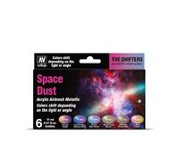 Vallejo Set de Peinture Acrylique The Shifters - Kit de 6 Couleurs Métallisées pour Aérographe - 17 Ml - Idéal pour Peindre Figurines de Fantaisie et Wargames