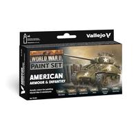 Vallejo Set de Peinture Acrylique WWII American Armour & Infantry - 6 Couleurs Mate 18 Ml pour Peindre l'Armée Américaine de la Seconde Guerre Mondiale