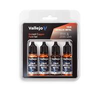 Vallejo Set De Peintures Métalliques True Metallic Métal Cuivre Antique, 4 Flacons-Vallejo