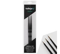 Vallejo Set de Pinceaux Pro Modeler Definition Poils Naturels 4/0 3/0 2/0
