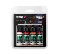 Vallejo Squidmar Color Dark Skin Lot de 4 peintures acryliques miniatures de 18 ml (74.203, 74.215, 74.240 et 74.243) : peaux foncées aux nuances chaudes