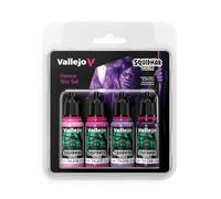 Vallejo Squidmar Color Peau de Démon Lot de 4 peintures acryliques de 18 ml pour miniatures (74.216, 74.217, 74.219 et 74.220) : peau démoniaque en gammes violet, rose et magenta
