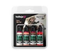 Vallejo Squidmar Color Peau de fées Lot de 4 peintures acryliques de 18 ml pour miniatures (74.203, 74.205, 74.207 et 74.214) : peaux fantastiques aux tons chauds