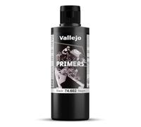 Vallejo Surface Primer, couleur d'apprêt acrylique noir 200 ml. Finition mate pour aérographe, séchage rapide, excellente adhérence pour figurines et maquettes.