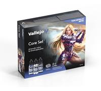 Vallejo True Metallic Metal Core Set - Set Complet Peinture Métallisée pour Figurines - 60 Couleurs True Metallic Metal de 18ml + Pinceau