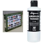Vallejo val899 Peinture Model Color Folkstone Basics Peinture acrylique - Couleurs assorties (Lot de 16) & Diluant 200 ml