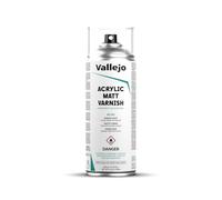 Createx Vallejo – Vernis acrylique mat transparent – Spray 400 ml – Protection durable et flexible