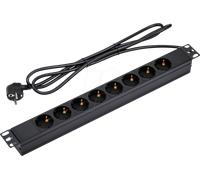 VALUE 19991636 - Bloc multiprise 19", 8 prises, 1 U, 3 m