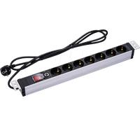 VALUE 19991637 - Bloc multiprise 19", 7 prises, 1 U, 3 m