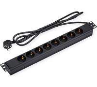 VALUE 48,30cm (19") 1U bloc multiprise 8x 1.8m ligne d'alimentation - bloc multiprise - 1,8 m - module rack (19.99.1632)