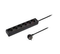 Valueline - Coupe-circuit - CA 220-240 V - 3680 Watt - connecteurs de sortie : 6 (power CEE 7/7) - 1.5 m cordon - noir