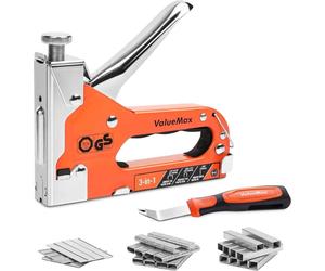 ValueMax Agrafeuse manuelle Set 3 en 1 avec 3000 agrafes - e GS - Agrafeuse professionnelle pour le bois, les meubles, la décoration