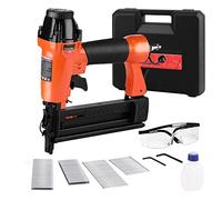 ValueMax Agrafeuse Pneumatique 2 en 1 18GA avec Boîte de Rangement | avec 200 Agrafes et 200 Clous, pour Bricolage, Décoration, Tapisserie et Travaux du Bois