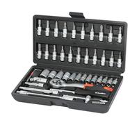 ValueMax Coffret de Douilles en Cr-V avec Clé à Cliquet 1/4"
